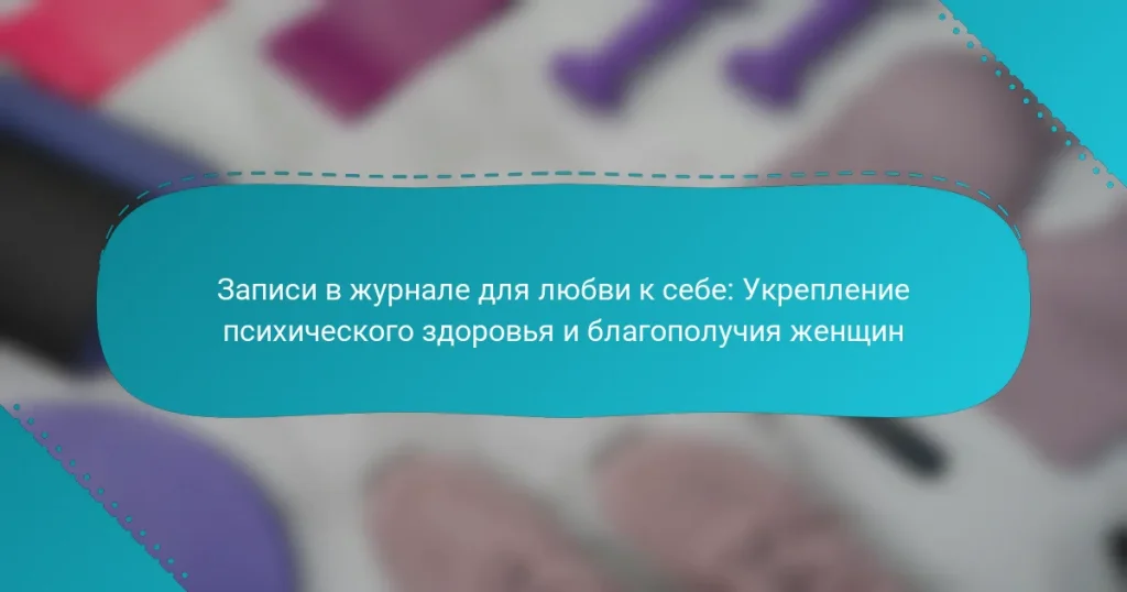 Записи в журнале для любви к себе: Укрепление психического здоровья и благополучия женщин